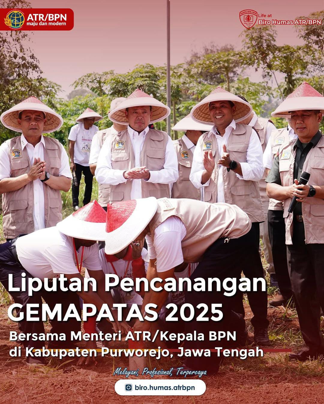 Liputan Pencanangan GEMAPATAS 2025 Bersama Menteri ATR/Kepala BPN di Kabupaten Purworejo, Jawa Tengah