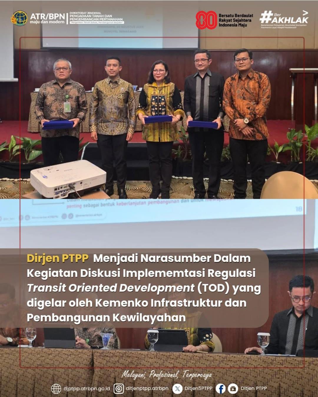 Ditjen PTPP Menjadi Narasumber Dalam Kegiatan Diskusi Implementasi Regulasi Transit Oriented Development (TOD) yang digelar oleh Kemenko Infrastruktur dan Pembangunan Kewilayahan