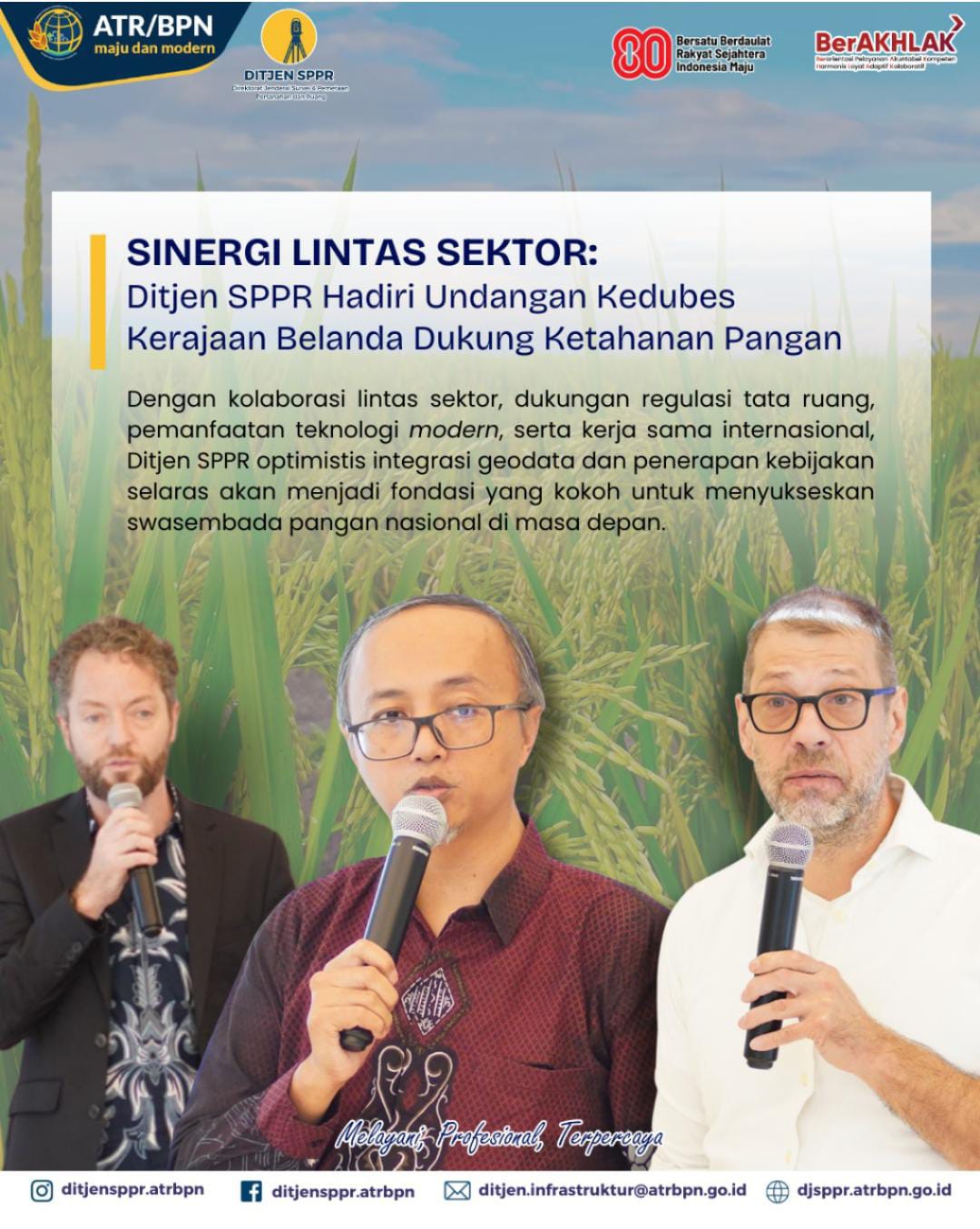 Sinergi Lintas Sektor: Ditjen SPPR Hadiri Undangan Kedubes Kerajaan Belanda Dukung Ketahana Pangan