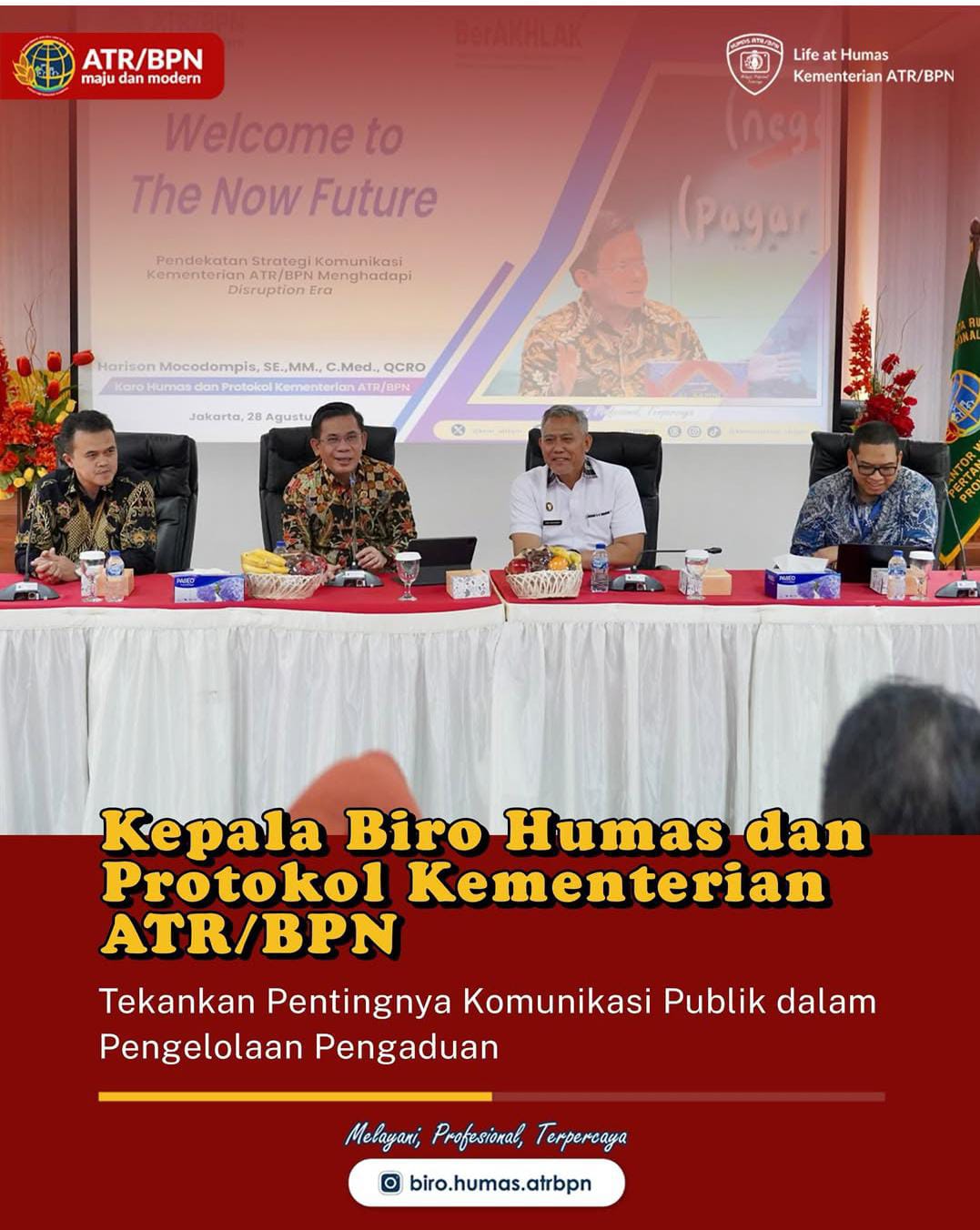 Kepala Biro Humas dan Protokol Kementerian ATR/BPN Tekankan Pentingnya Komunikasi Publik dalam Pengelolaan Pengaduan