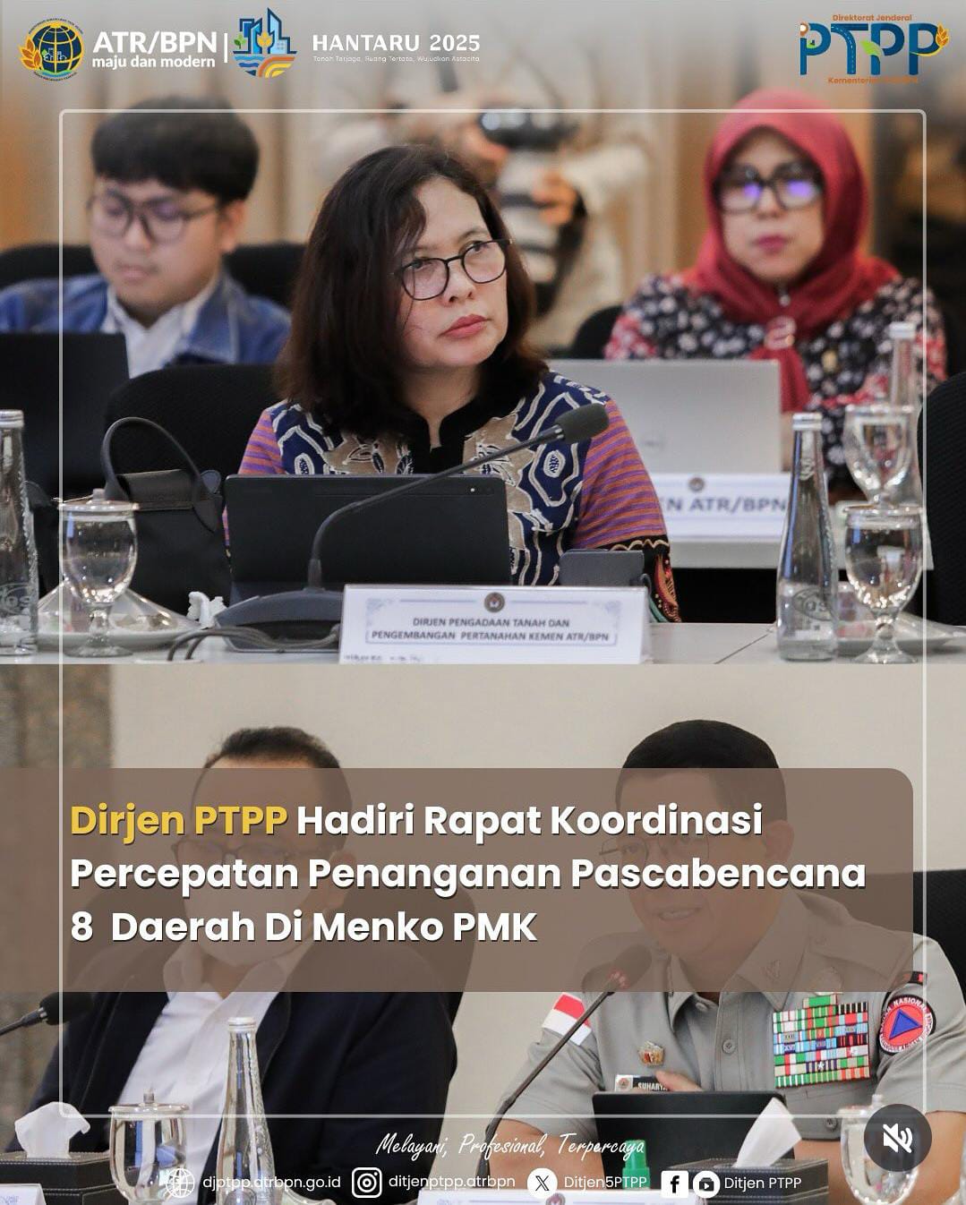 Dirjen PTPP Hadiri Rapat Koordinasi Percepatan Penanganan Pascabencana 8 Daerah Di Menko PMK