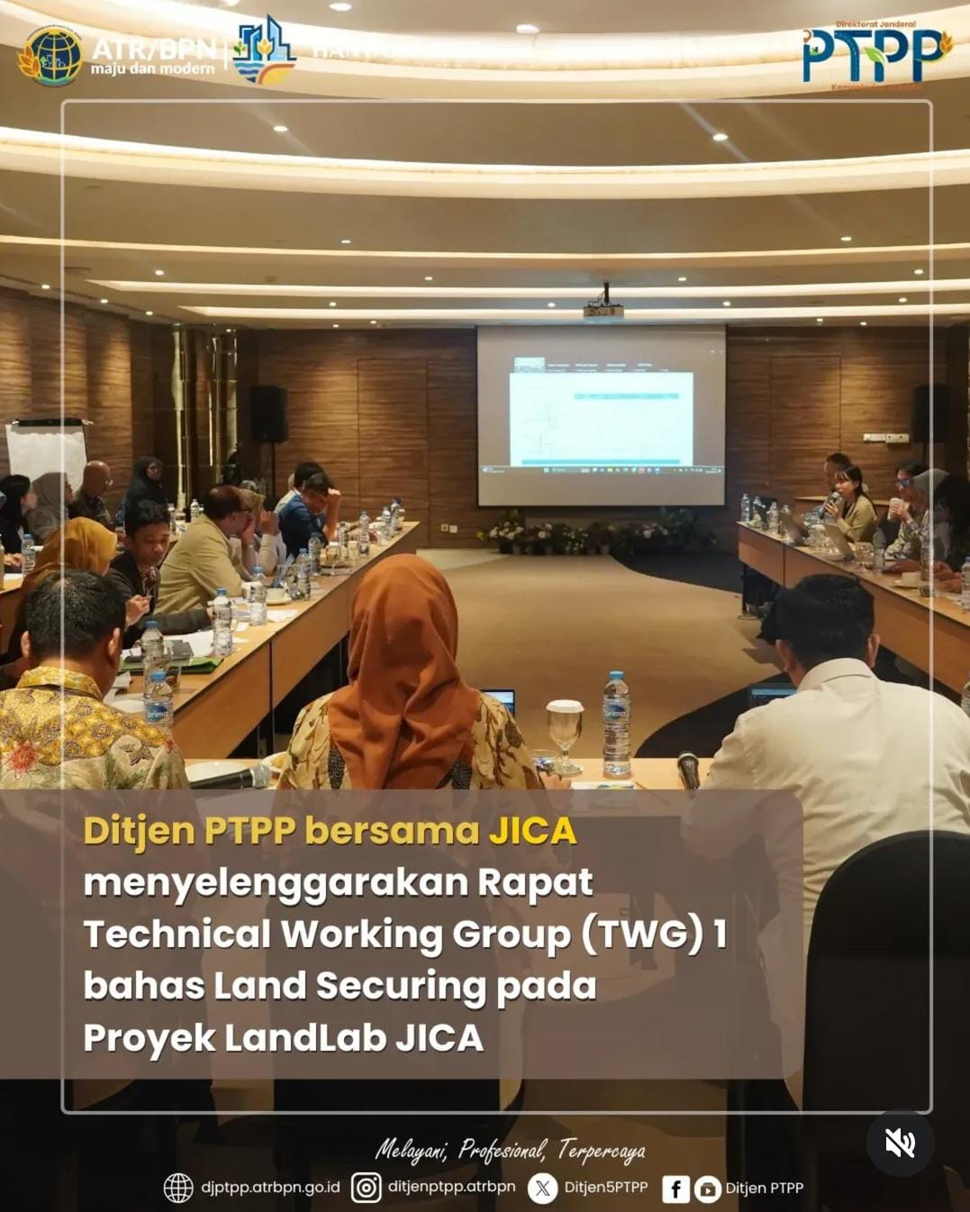 Ditjen PTPP bersama JICA menyelenggarakan Rapat Technical Working Group (TWG) 1 bahas Land Securing pada Proyek LandLab JICA