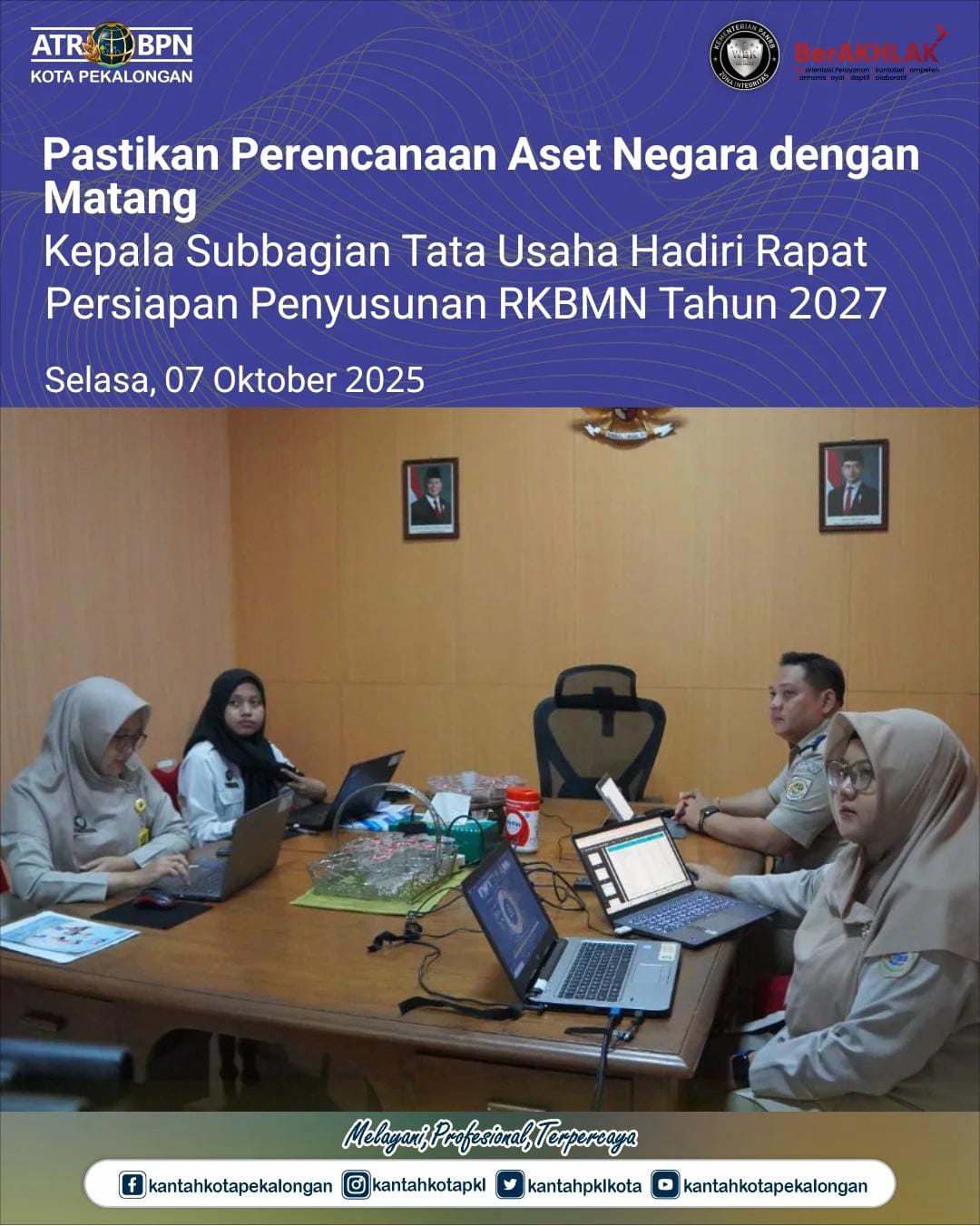 Pastikan Perencanaan Aset Negara dengan Matang Kepala Subbagian Tata Usaha Hadiri Rapat Persiapan Penyusunan RKBMN Tahun 2027