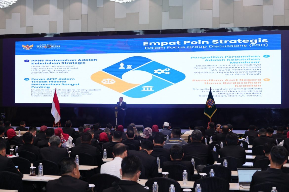 Tekankan Empat Poin Strategi dalam Penanganan Tindak Pidana Pertanahan, Wamen Ossy: Sosialisasikan ke Jajaran di Daerah