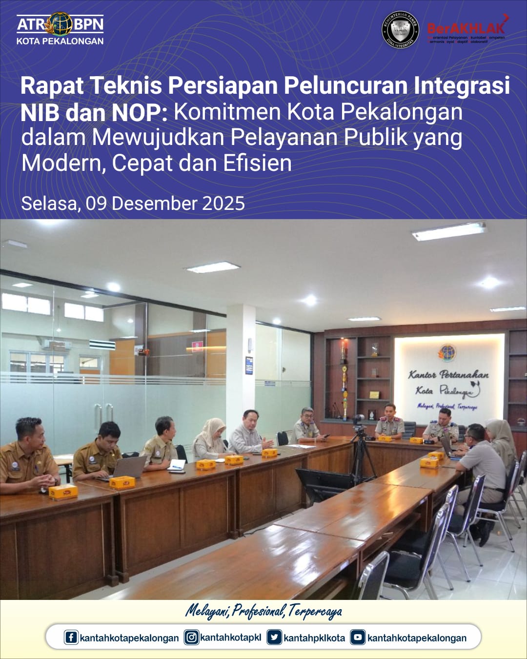 Rapat Teknis Persiapan Peluncuran Integrasi NIB dan NOP