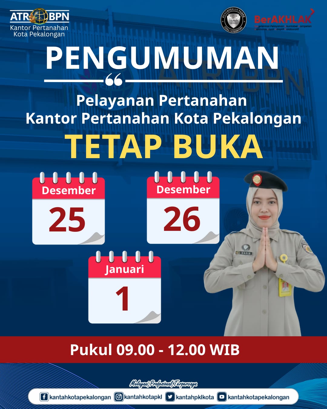 Pelayanan Pertanahan Kantor Pertanahan Kota Pekalongan