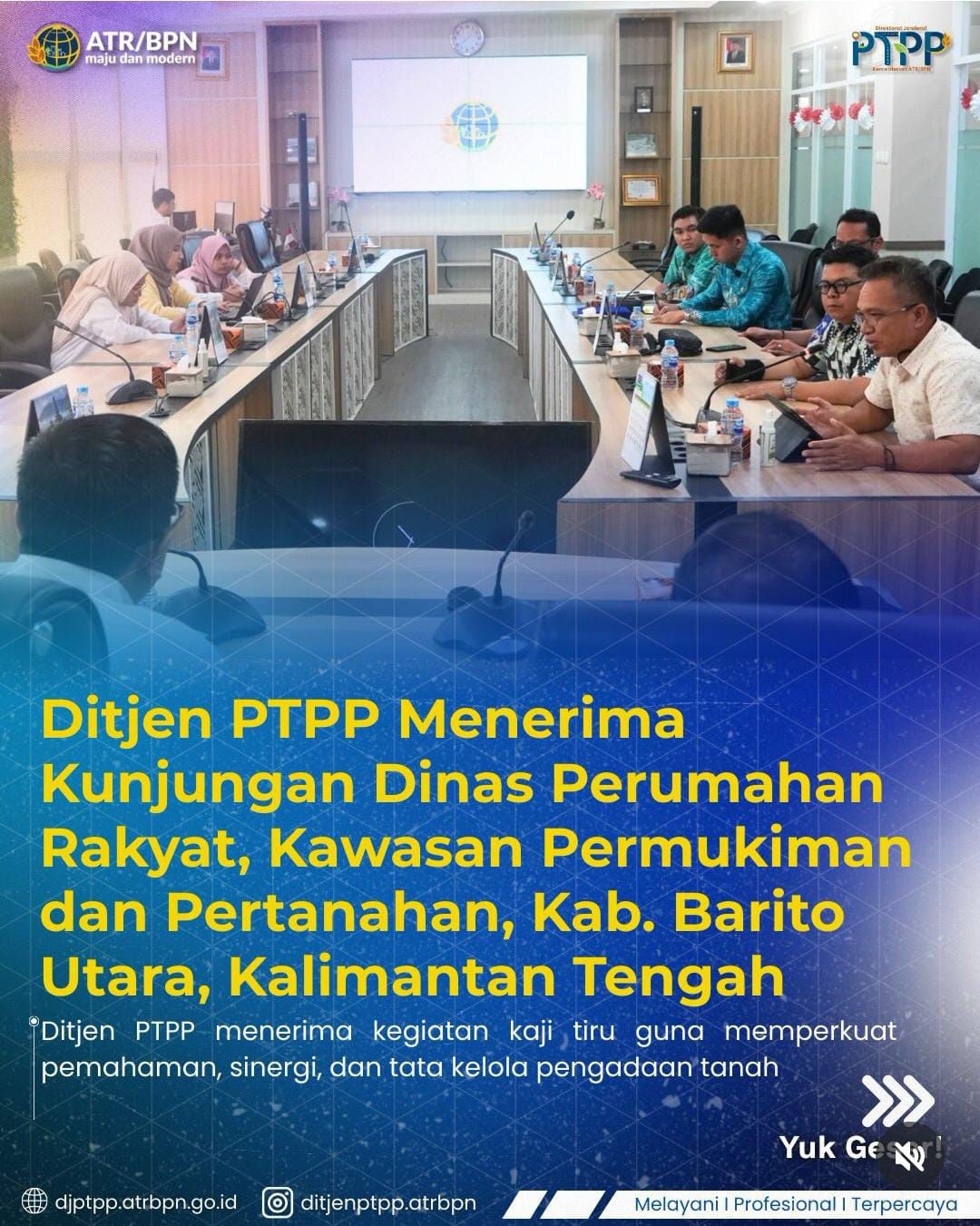 Ditjen PTPP Menerima Kunjungan Dinas Perumahan Rakyat, Kawasan Permukiman dan Pertanahan, Kab. Barito Utara, Kalimantan Tengah