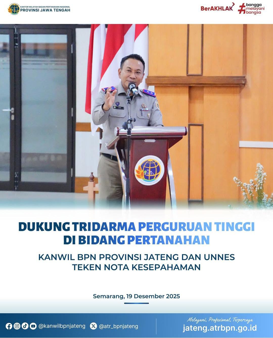 Dukung Tridarma Perguruan Tinggi di Bidang Pertanahan