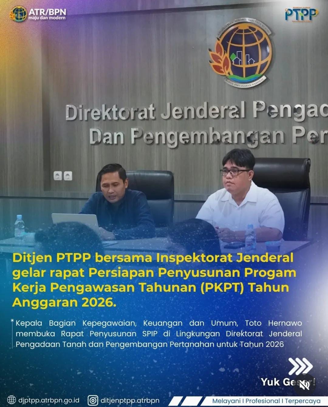 Ditjen PTPP bersama Inspektorat Jenderal gelar rapat Persiapan Penyusunan Program Kerja Pengawasan Tahunan (PKPT) Tahun Anggaran 2026