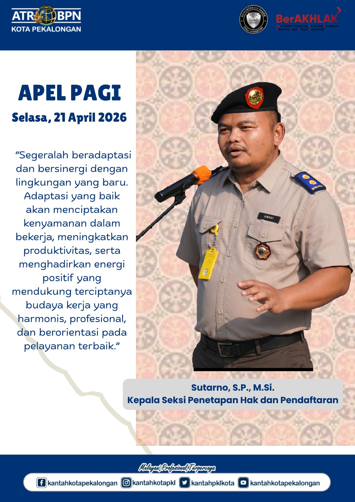Apel Pagi Kantah Kota Pekalongan