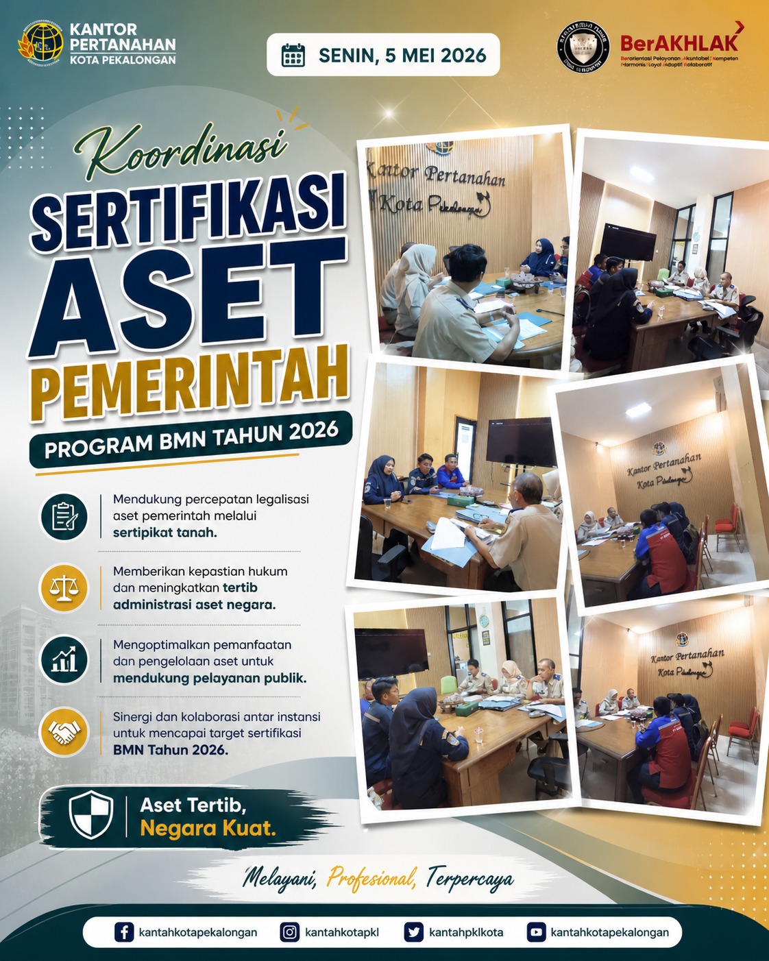 Koordinasi Sertifikasi Aset Pemerintah dan  Program BMN Tahun 2026
