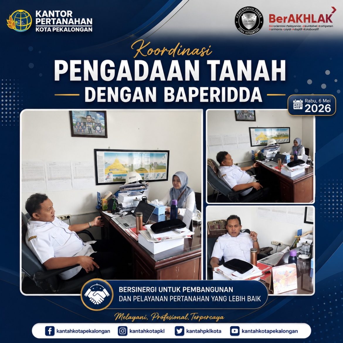 Koordinasi Pengadaan Tanah dengan BAPERIDDA