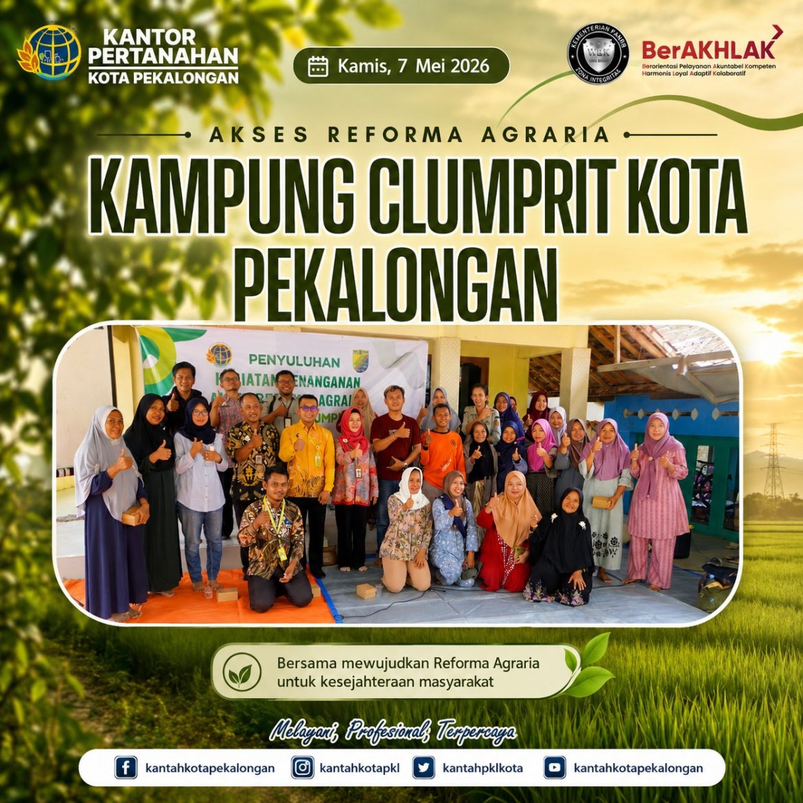 Kantor Pertanahan Kota Pekalongan melaksanakan kegiatan Akses Reforma Agraria