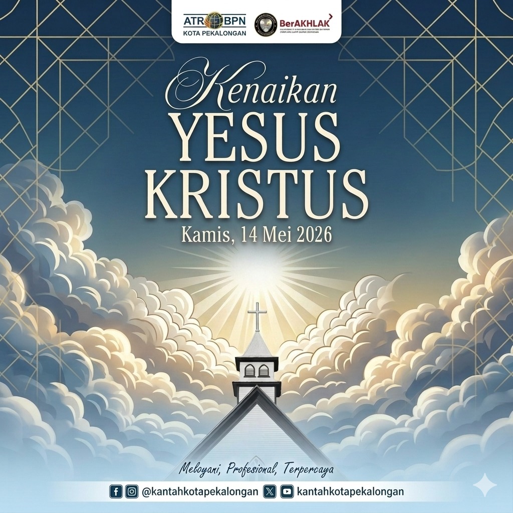 Kantah Kota Pekalongan Mengucapkan Selamat Memperingati Hari Kenaikan Yesus Kristus 2026