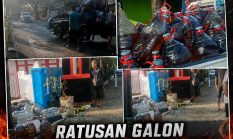 Om Bob Akan Laporkan Ke Mabes Polri, Ratusan Galon Berisikan Solar Tumpah Ke Jalan